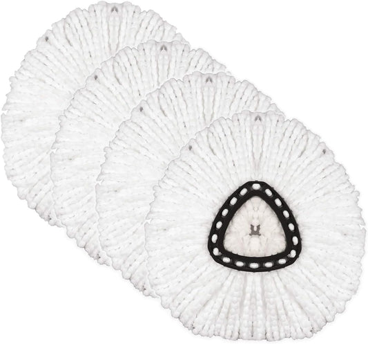 4 Pack Mop Head Replacement Compatible with Ocedar Mop Refills Easywring Spin Mop Refills Microfiber Mop Replacement Head