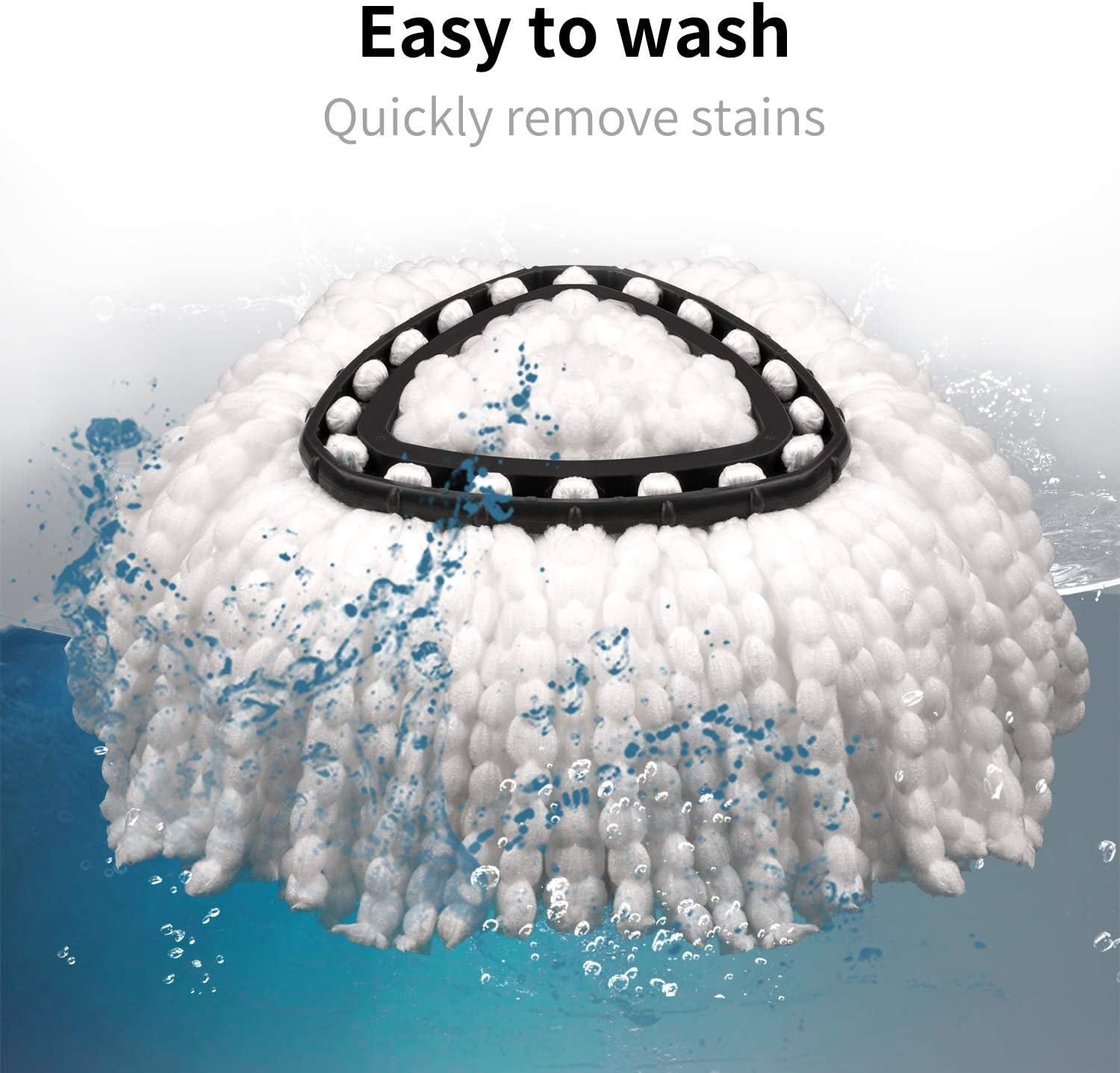 4 Pack Mop Head Replacement Compatible with Ocedar Mop Refills Easywring Spin Mop Refills Microfiber Mop Replacement Head